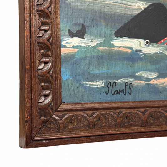 Steve Camps Original Framed Whale Painting