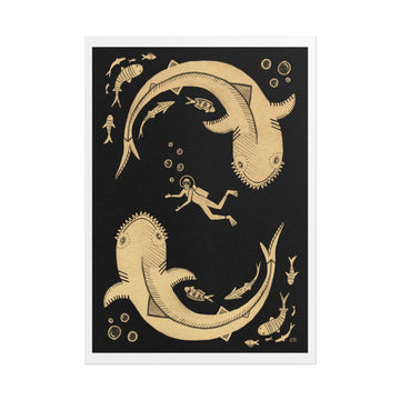 Katy Gusterson Fine Art Print • Scuba Shark