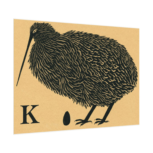 Tabby Booth Fine Art Print • K for Kiwi