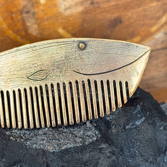Natasha Ratcliffe Hand Cast Bronze Whale Hair Comb