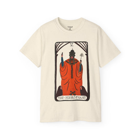 Tabby Booth Ultra Cotton Tarot Tshirt • The Hierophant