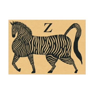 Tabby Booth Fine Art Print • Z for Zebra