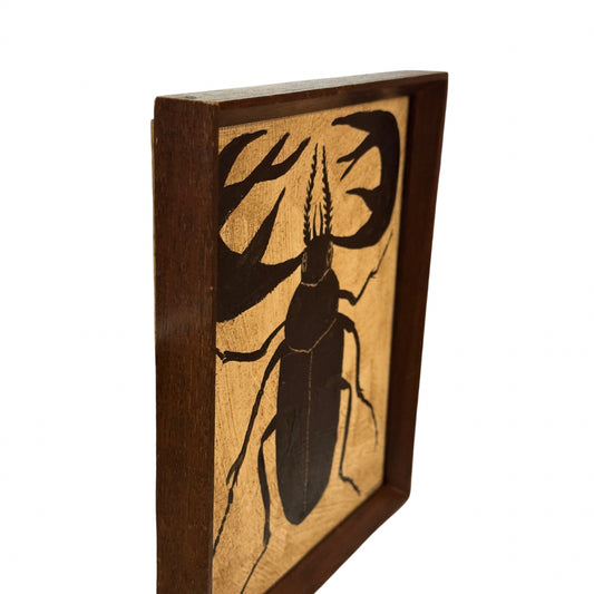 Tabby Booth Painting 'BEETLE' in Vintage Frame