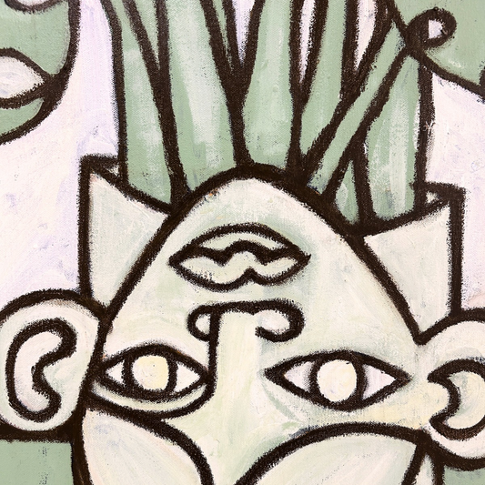 Vaughan Baker Original Painting on Canvas • The Pothead