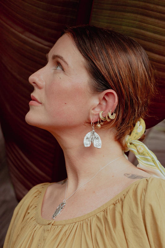 Tabby Booth X Rare Bear Jewellery • Sterling Silver Moth Earrings