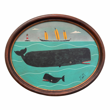 Steve Camps Original Framed Whale Painting