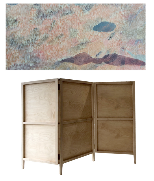 Meredith Owen Original Oil Painting On Handmade Sycamore and Birch Ply Screen