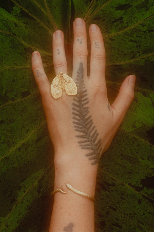 Tabby Booth X Rare Bear Jewellery • 24-Carat Gold Moth Ring