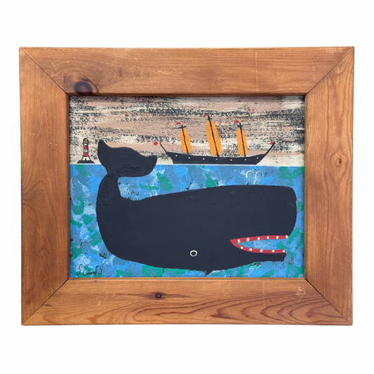 Steve Camps Original Framed Whale Painting