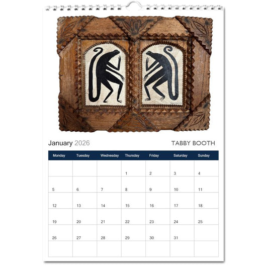 Tabby Booth Paintings Calendar 2026