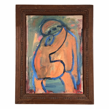 Jacqui Orly Ammon Original Oil Painting in Antique Frame • Sloth Family