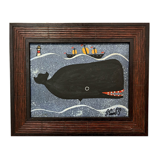 Steve Camps Original Framed Whale Painting
