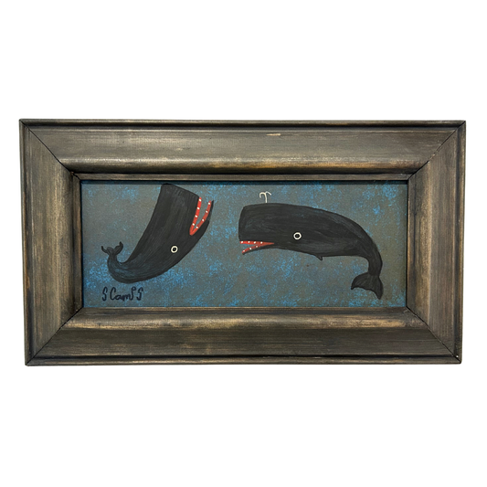 Steve Camps Original Framed Whale Painting
