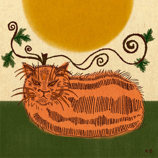 Katy Gusterson - Pumpkin Cat - Fine Art Print