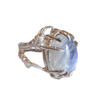Claire English Sterling Silver Oval Cabochon Moonstone Loot Ring