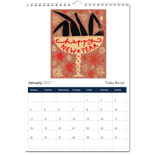 Tabby Booth 2027 Illustrations Calendar
