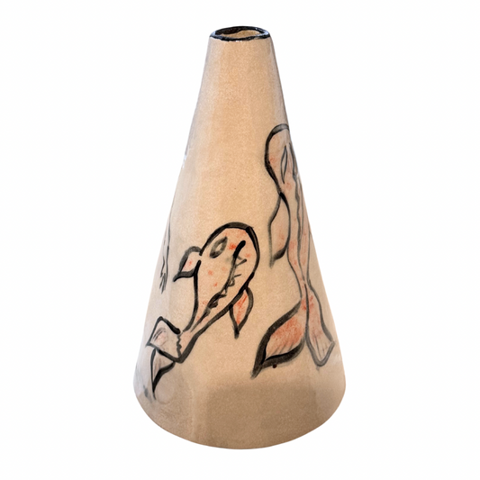 Morgana Burke x Eve Diveney-Clegg Original Ceramic Cone Vase