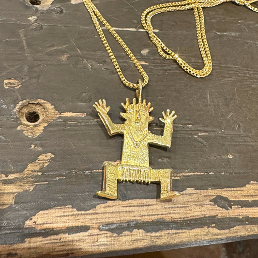 Natasha Ratcliffe Hand Crafted Solid 18ct Gold ‘Goldman’ Pendant