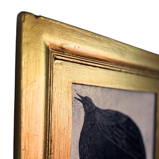 Pair of Tabby Booth Paintings 'LOVEBIRDS' in Vintage Frames