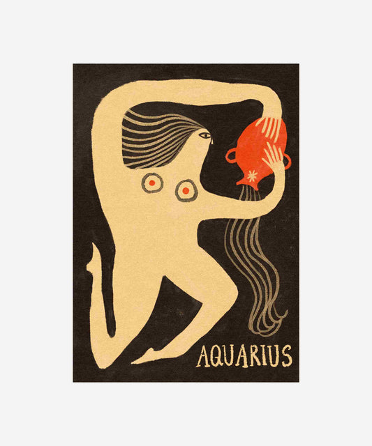 Tabby Booth • Aquarius Zodiac Print