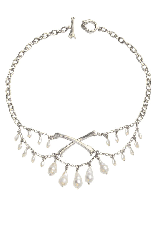 Claire English Plundered Necklace Silver