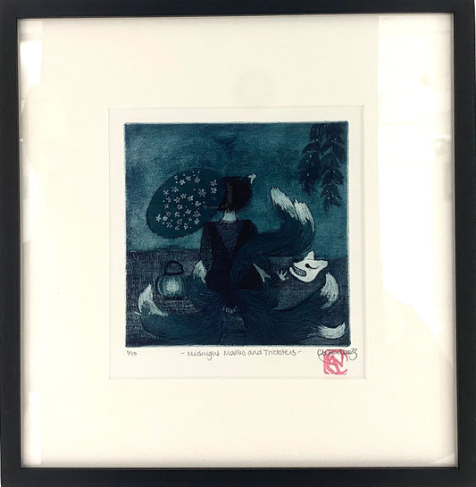 Clementine Neild Framed Print 'Midnight Masks and Tricksters'