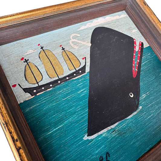 Steve Camps Original Framed Whale Painting