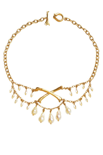 Claire English Plundered Necklace Gold