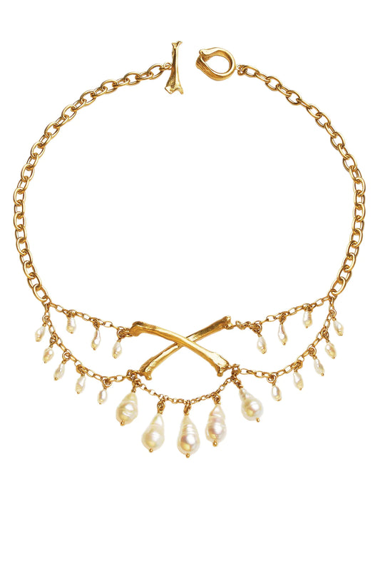 Claire English Plundered Necklace Gold