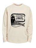 Sailors Jail Off-White Long Sleeve Tshirt