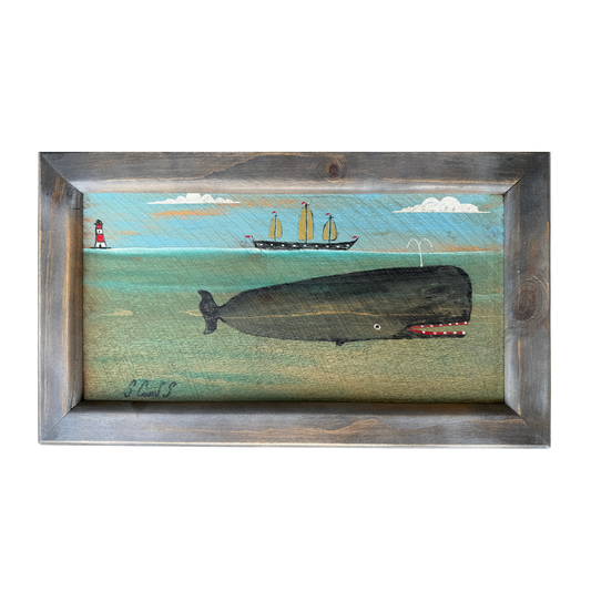 Steve Camps Original Framed Whale Painting