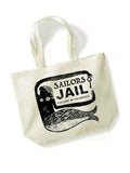 Sailors Jail Organic Cotton Maxi Tote Bag