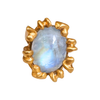 Claire English Bone Posey Gold Vermeil Moonstone Ring