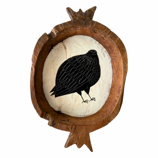 Tabby Booth Original Painting 'BARN OWL’ In Antique Wood Frame