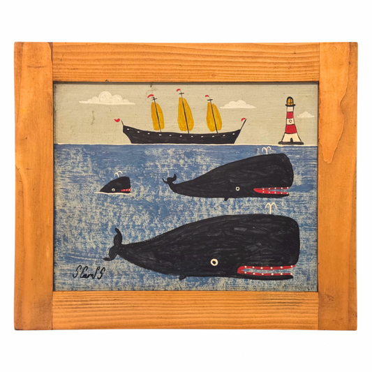 Steve Camps Original Framed Whale Painting
