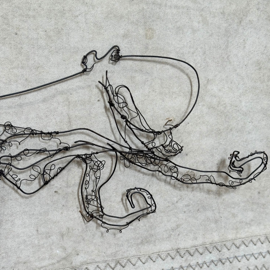 Ben Baker Wire Drawing On Canvas • Octopus