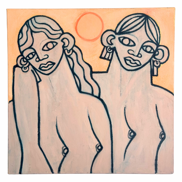 Vaughan Baker Original Painting on Canvas • Friendship At Sunset