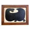 Tabby Booth Original Painting 'GREY SEAL’ In Antique Wood Frame