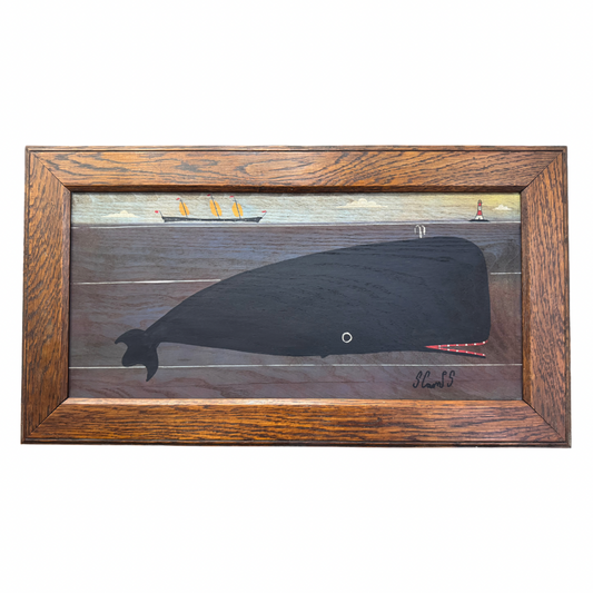 Steve Camps Original Framed Whale Painting
