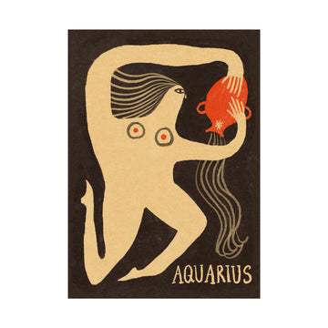 Tabby Booth Fine Art Zodiac Print • Aquarius