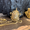 Natasha Ratcliffe Hand Crafted Solid 18ct Gold ‘Big Face’ Pendant