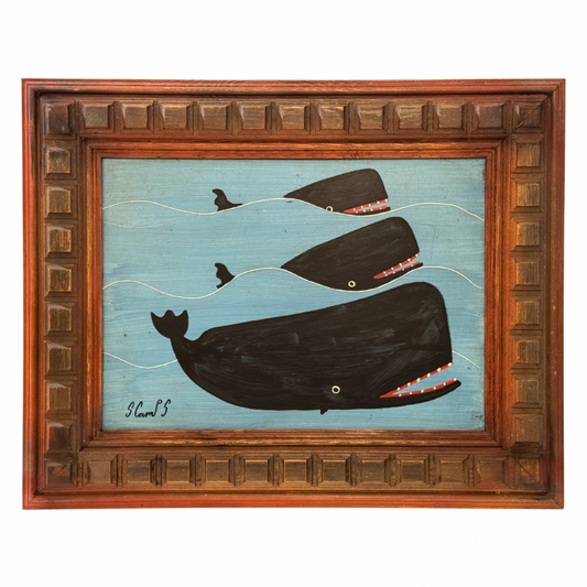 Steve Camps Original Framed Whale Painting