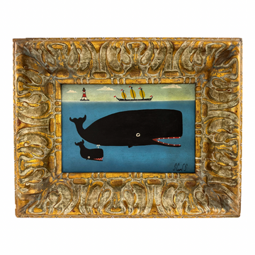 Steve Camps Original Framed Whale Painting