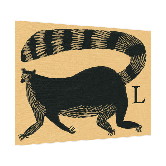 Tabby Booth Fine Art Print • L for Lemur