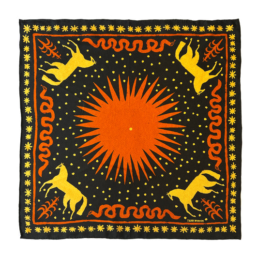 Tabby Booth Hermes Quality 100% Silk Ranch Scarf
