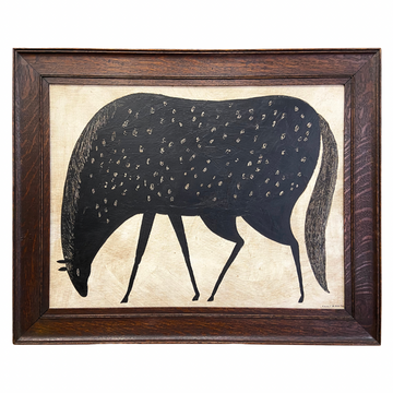 Tabby Booth Original Painting 'WILD PONY’ In Antique Wood Frame