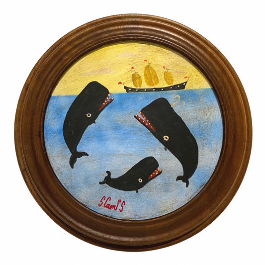Steve Camps Original Framed Whale Painting