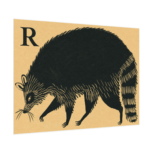 Tabby Booth Fine Art Print • R for Racoon