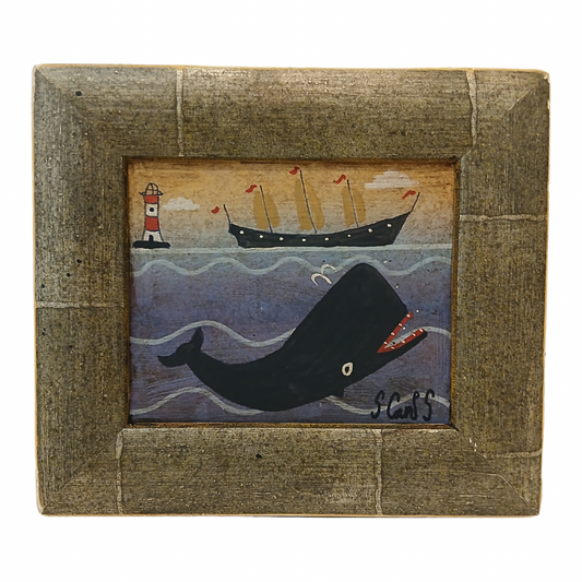 Steve Camps Original Framed Whale Painting