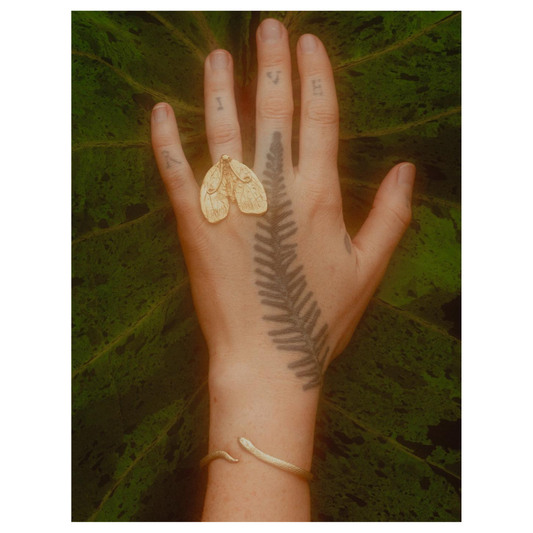 Tabby Booth X Rare Bear Jewellery • Sterling Silver Moth Ring